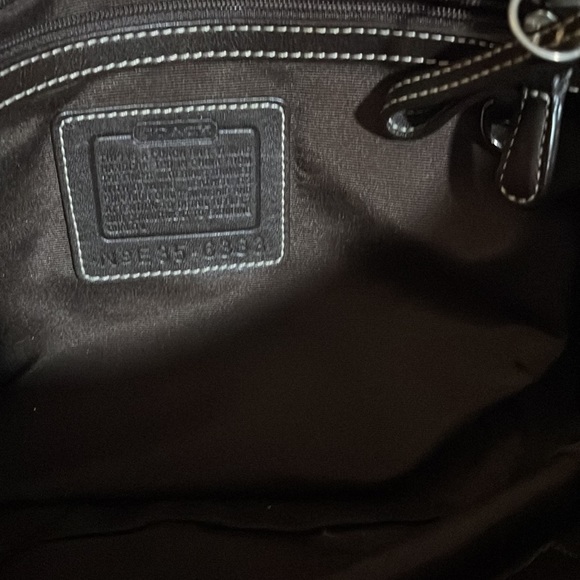 Coach signature series brown handbag zipper closure NO E35-6383 great condition - Picture 7 of 8